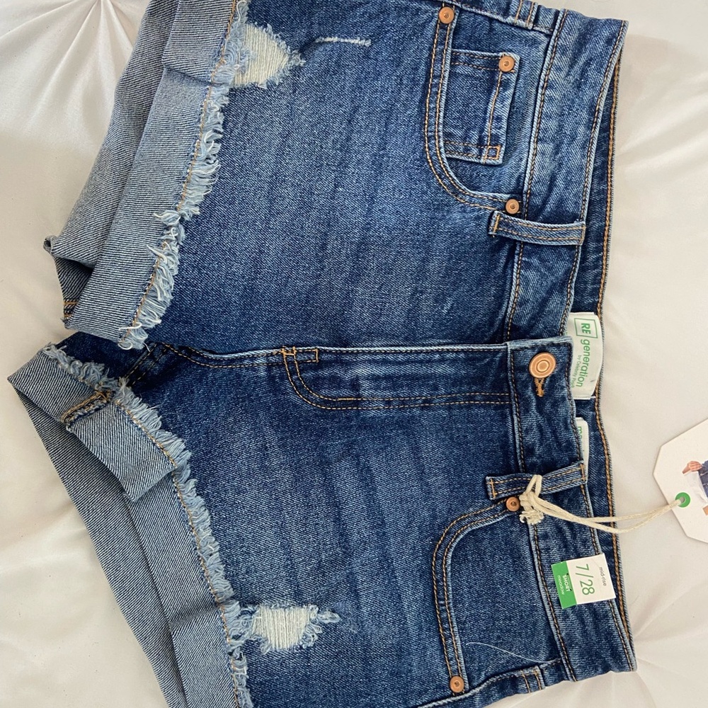 Distressed Denim Shorts